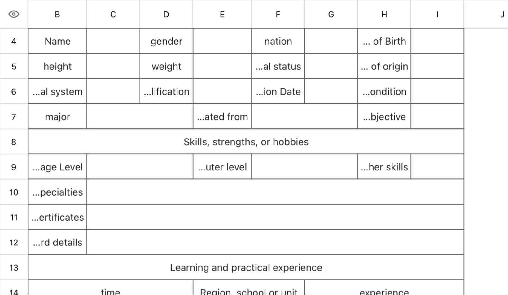 Personal Resume 1
